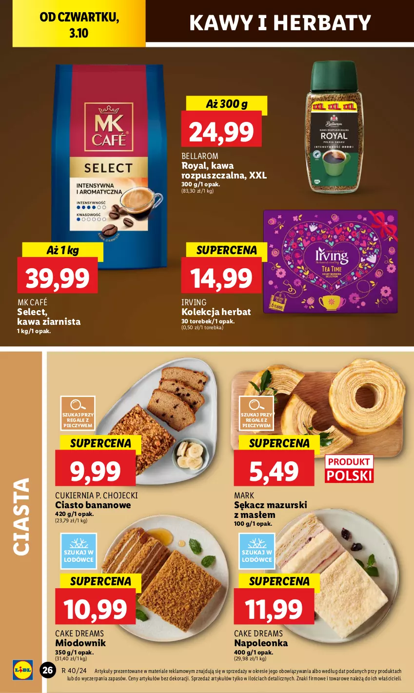 Gazetka promocyjna Lidl - GAZETKA - ważna 03.10 do 05.10.2024 - strona 32 - produkty: Bell, Bella, Cukier, Irving, Kawa, Kawa rozpuszczalna, Kawa ziarnista, Leon, Oleo, Piec, Sękacz, Torebka