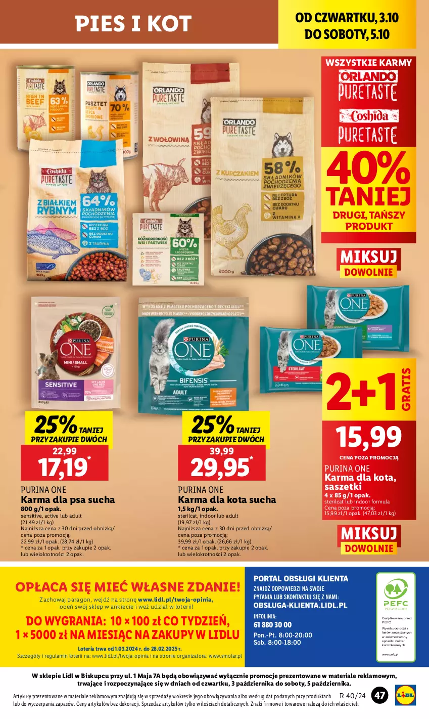 Gazetka promocyjna Lidl - GAZETKA - ważna 03.10 do 05.10.2024 - strona 53 - produkty: Gra, Mola, Pur, Purina, Sucha karma