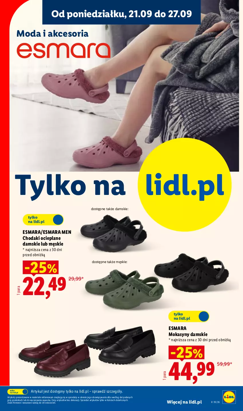 Gazetka promocyjna Lidl - Gazetka ważna od 21.09 do 26.09 - ważna 21.09 do 26.09.2026 - strona 11 - produkty: Moda, Mokasyny