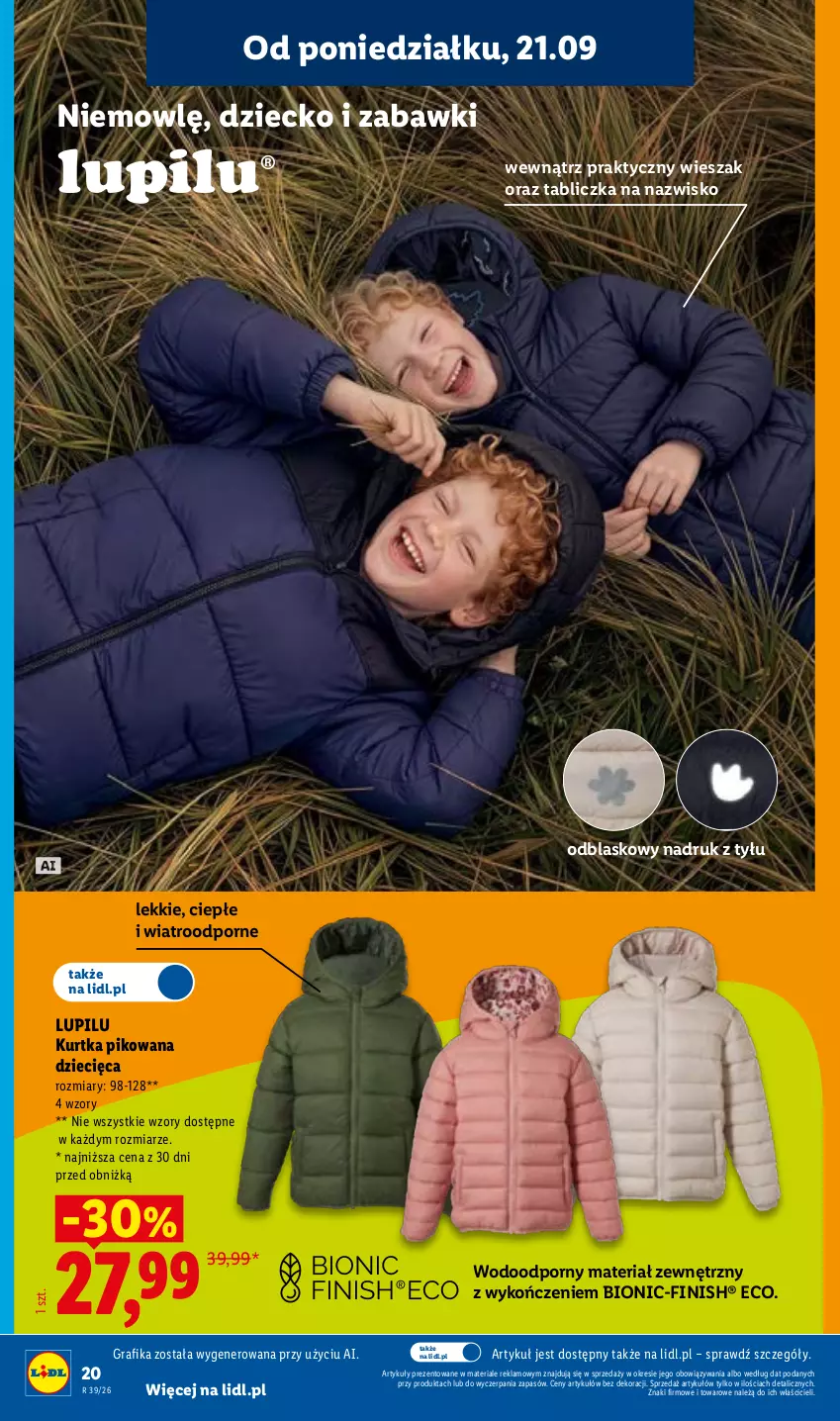 Gazetka promocyjna Lidl - Gazetka ważna od 21.09 do 26.09 - ważna 21.09 do 26.09.2026 - strona 24 - produkty: Dzieci, Finish, Gra, Grafika, Kurtka, Por, Wieszak