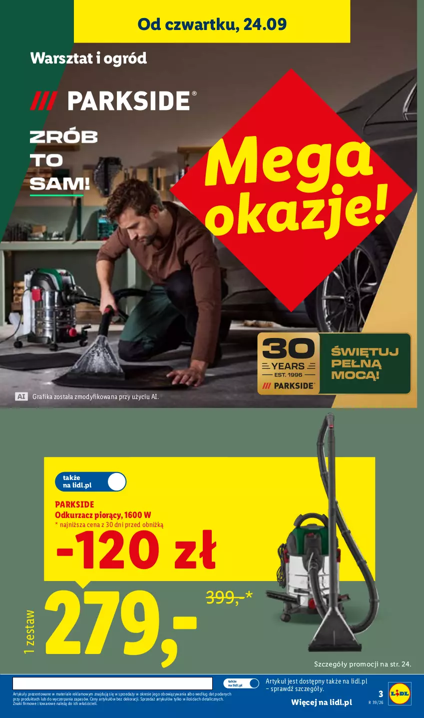 Gazetka promocyjna Lidl - Gazetka ważna od 21.09 do 26.09 - ważna 21.09 do 26.09.2026 - strona 3 - produkty: Gra, Grafika, Odkurzacz, Ogród, Parkside
