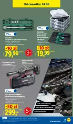 Gazetka promocyjna Lidl - Gazetka ważna od 21.09 do 26.09 - Gazetka - ważna od 26.09 do 26.09.2026 - strona 35 - produkty: Parkside, Walizka, Warka, Pudełko, Zestaw kluczy, Zestaw narzędzi, Akumulator