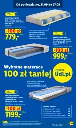 Gazetka promocyjna Lidl - Gazetka ważna od 21.09 do 26.09 - Gazetka - ważna od 26.09 do 26.09.2026 - strona 7 - produkty: Materac, Tera