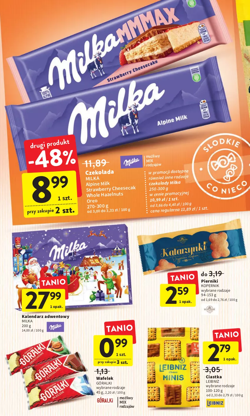 Gazetka promocyjna Intermarche - Gazetka Intermarche - ważna 24.11 do 30.11.2022 - strona 30 - produkty: Ciastka, Czekolada, Góralki, Kalendarz, Kalendarz adwentowy, Milka, Oreo, Piernik, Wafelek