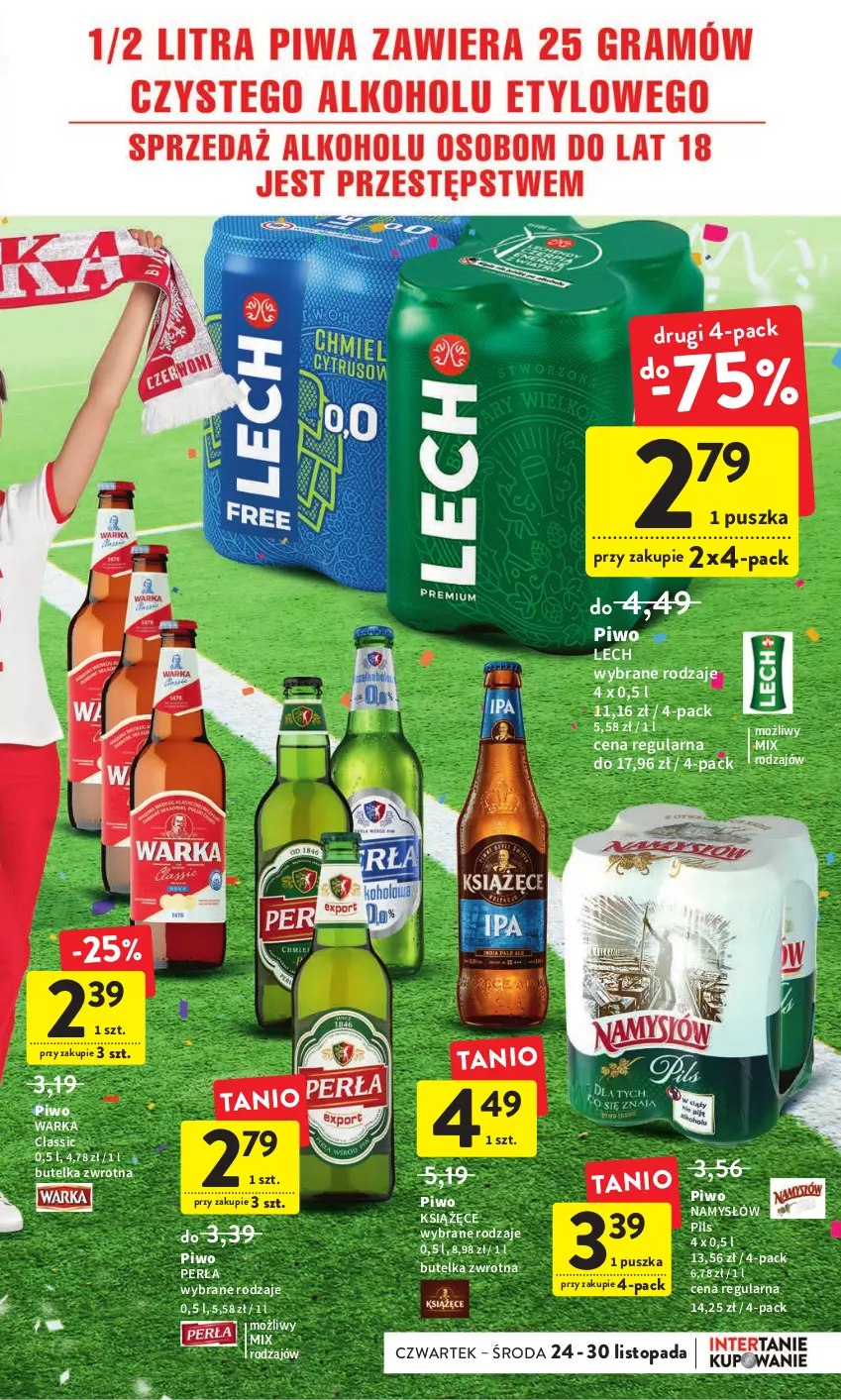 Gazetka promocyjna Intermarche - Gazetka Intermarche - ważna 24.11 do 30.11.2022 - strona 7 - produkty: Książęce, Namysłów, Perła, Piwo, Top, Warka