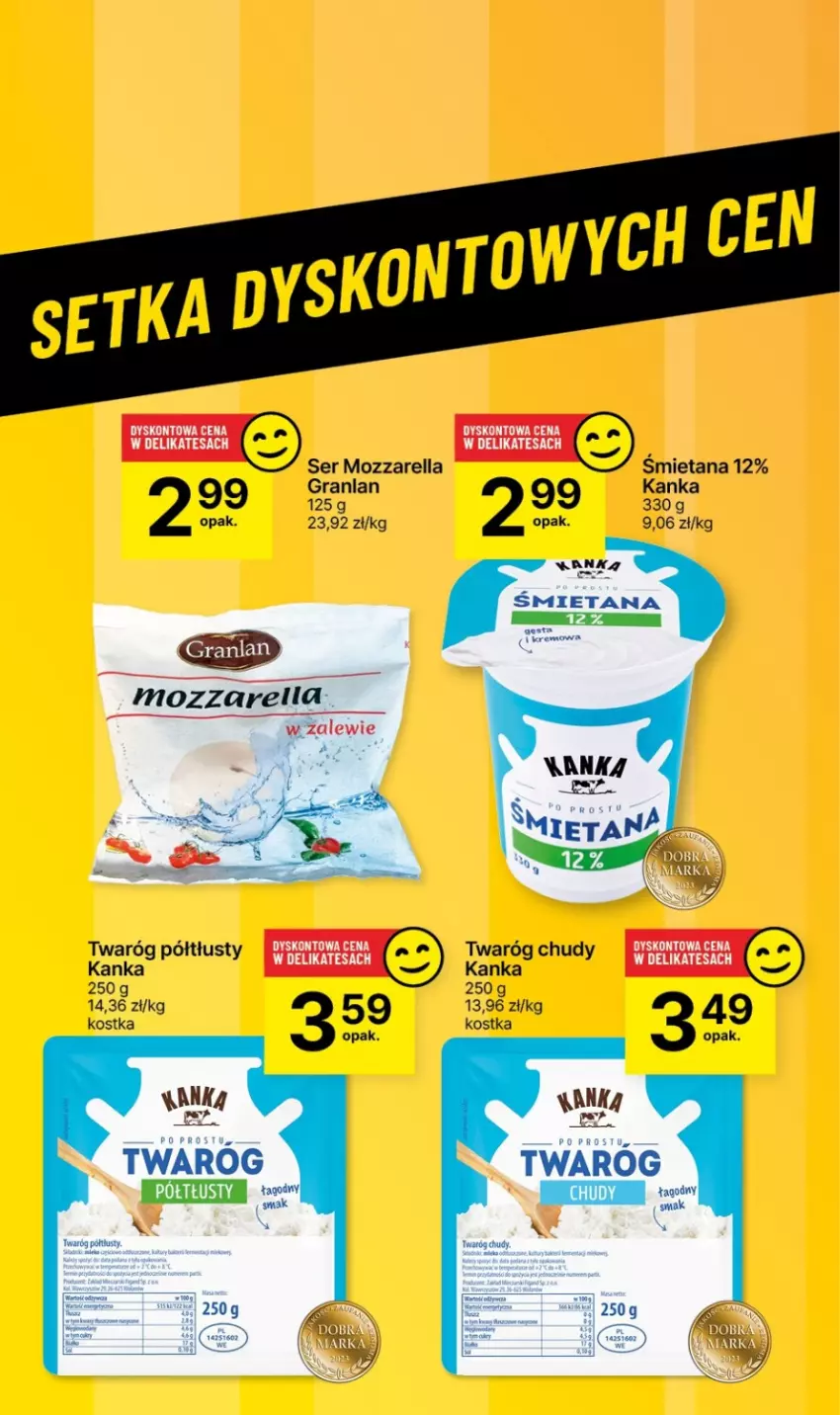 Gazetka promocyjna Delikatesy Centrum - Dyskontowe ceny w Delikatesach Centrum - ważna 14.12 do 26.12.2023 - strona 48 - produkty: Gra, Mozzarella, Twaróg, Twaróg chudy, Twaróg półtłusty