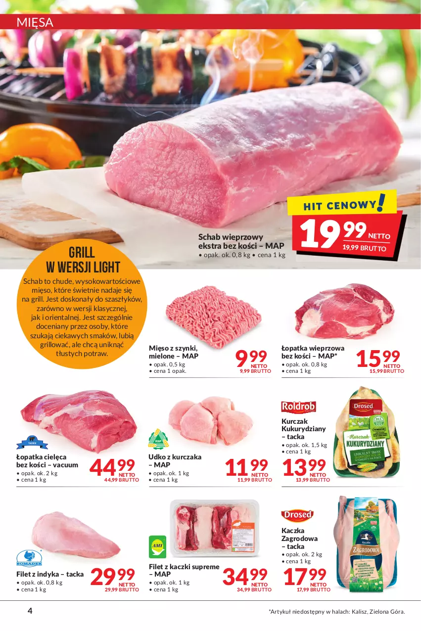 Gazetka promocyjna Makro - [Oferta promocyjna] Artykuły spożywcze i przemysłowe - ważna 19.04 do 02.05.2022 - strona 4 - produkty: Grill, Kaczka, Kurczak, Mięso, Schab wieprzowy, Sok