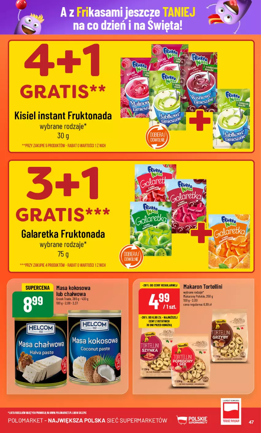 Gazetka promocyjna PoloMarket - Gazetka pomocyjna - ważna 13.11 do 19.11.2024 - strona 47 - produkty: Gala, Galaretka, HELCOM, Kisiel, Kokos, Laur, Makaron