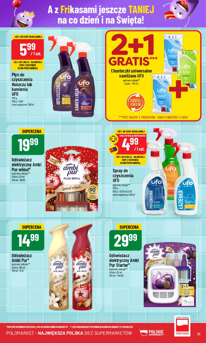 Gazetka promocyjna PoloMarket - Gazetka pomocyjna - ważna 13.11 do 19.11.2024 - strona 71 - produkty: Ambi Pur, BIC, Chusteczki, Pur, Spray do czyszczenia