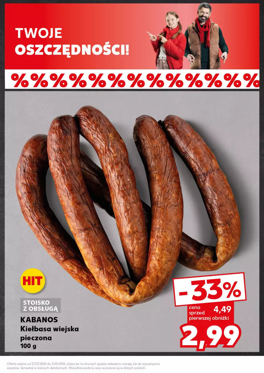 Gazetka promocyjna Kaufland - Kaufland - ważna 02.04 do 03.04.2024 - strona 17 - produkty: Kabanos, Kiełbasa, Kiełbasa wiejska, Piec