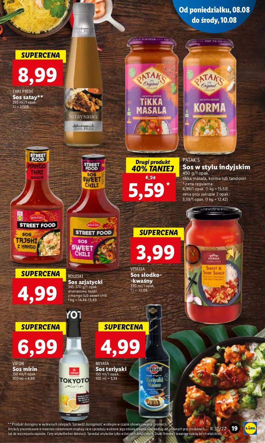 Gazetka promocyjna Lidl - GAZETKA - ważna 08.08 do 10.08.2022 - strona 21 - produkty: Ananas, Mango, Sos