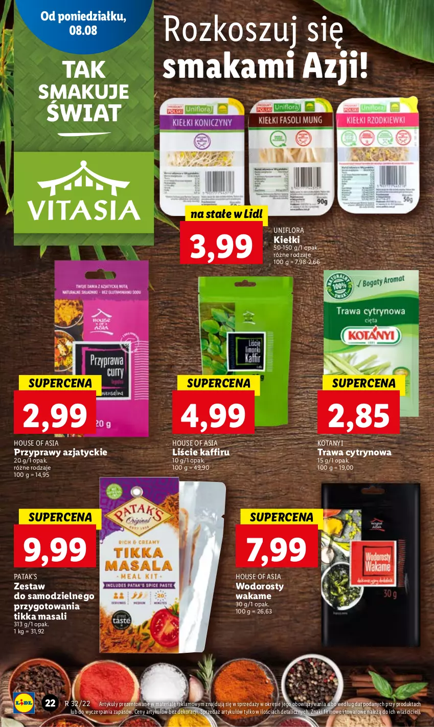 Gazetka promocyjna Lidl - GAZETKA - ważna 08.08 do 10.08.2022 - strona 24 - produkty: Flora, House of Asia, Kiełki, Kosz, Przyprawy