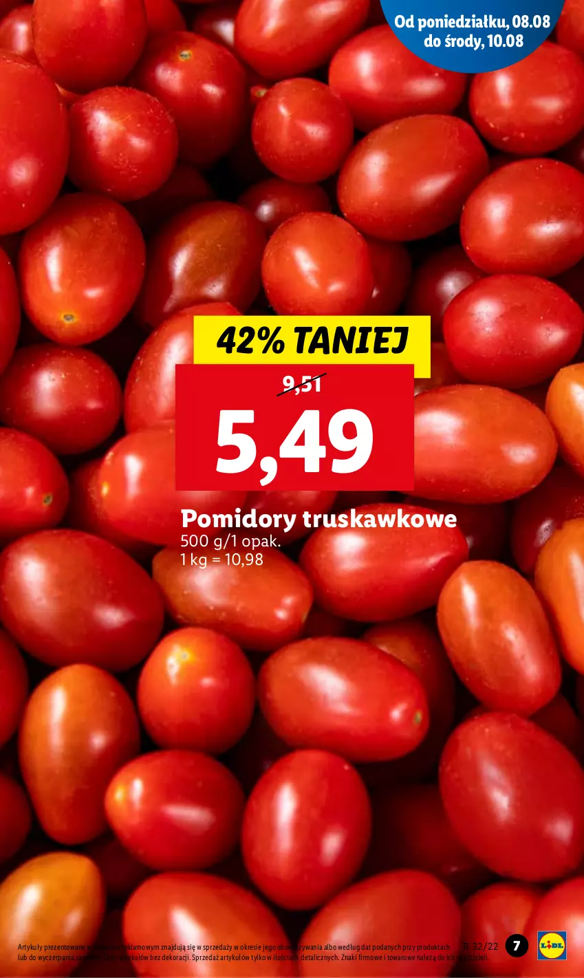 Gazetka promocyjna Lidl - GAZETKA - ważna 08.08 do 10.08.2022 - strona 7 - produkty: Pomidory