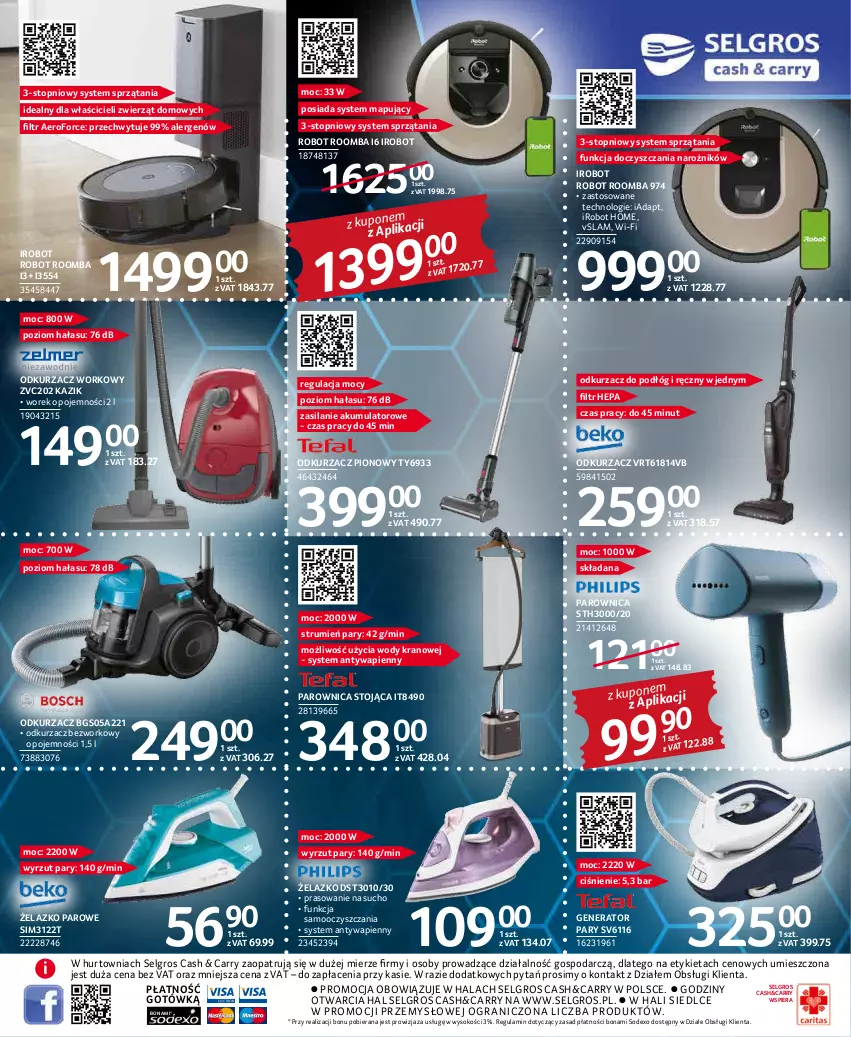 Gazetka promocyjna Selgros - Katalog Elektro - ważna 17.03 do 30.03.2022 - strona 11 - produkty: Akumulator, Generator pary, Gra, IRobot, LG, Narożnik, Odkurzacz, Parownica, Robot, Roomba, Rum, Silan, Sok, Top