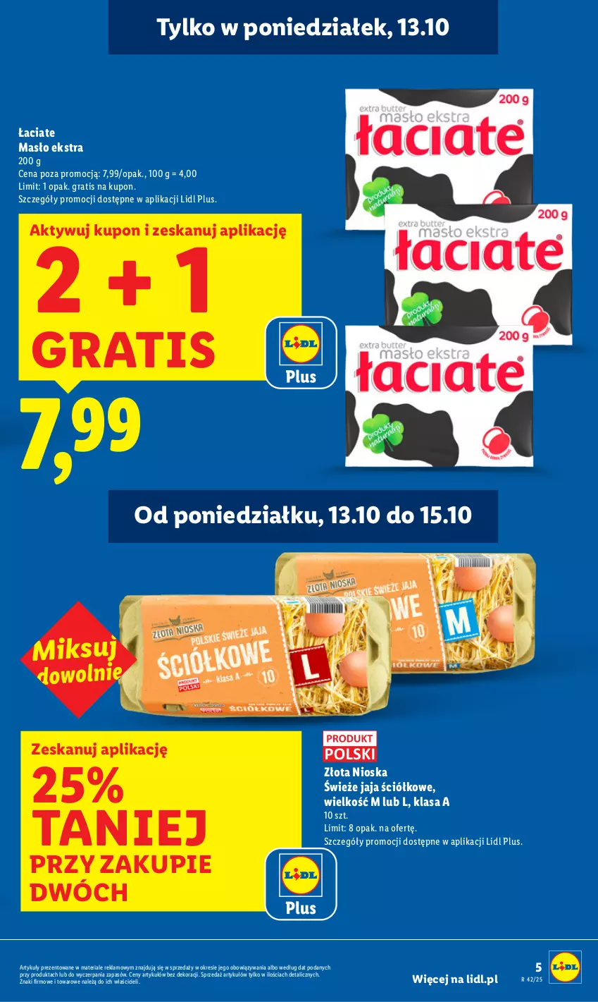 Gazetka promocyjna Lidl - GAZETKA - ważna 13.10 do 15.10.2025 - strona 5 - produkty: Gra, Jaja, Masło