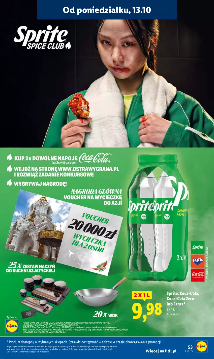 Gazetka promocyjna Lidl - GAZETKA - ważna 13.10 do 15.10.2025 - strona 53 - produkty: Coca-Cola, Fa, Fanta, Sprite