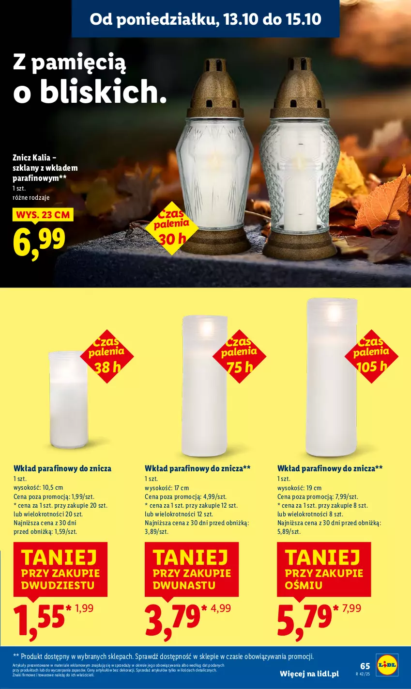 Gazetka promocyjna Lidl - GAZETKA - ważna 13.10 do 15.10.2025 - strona 65 - produkty: Sok, Znicz