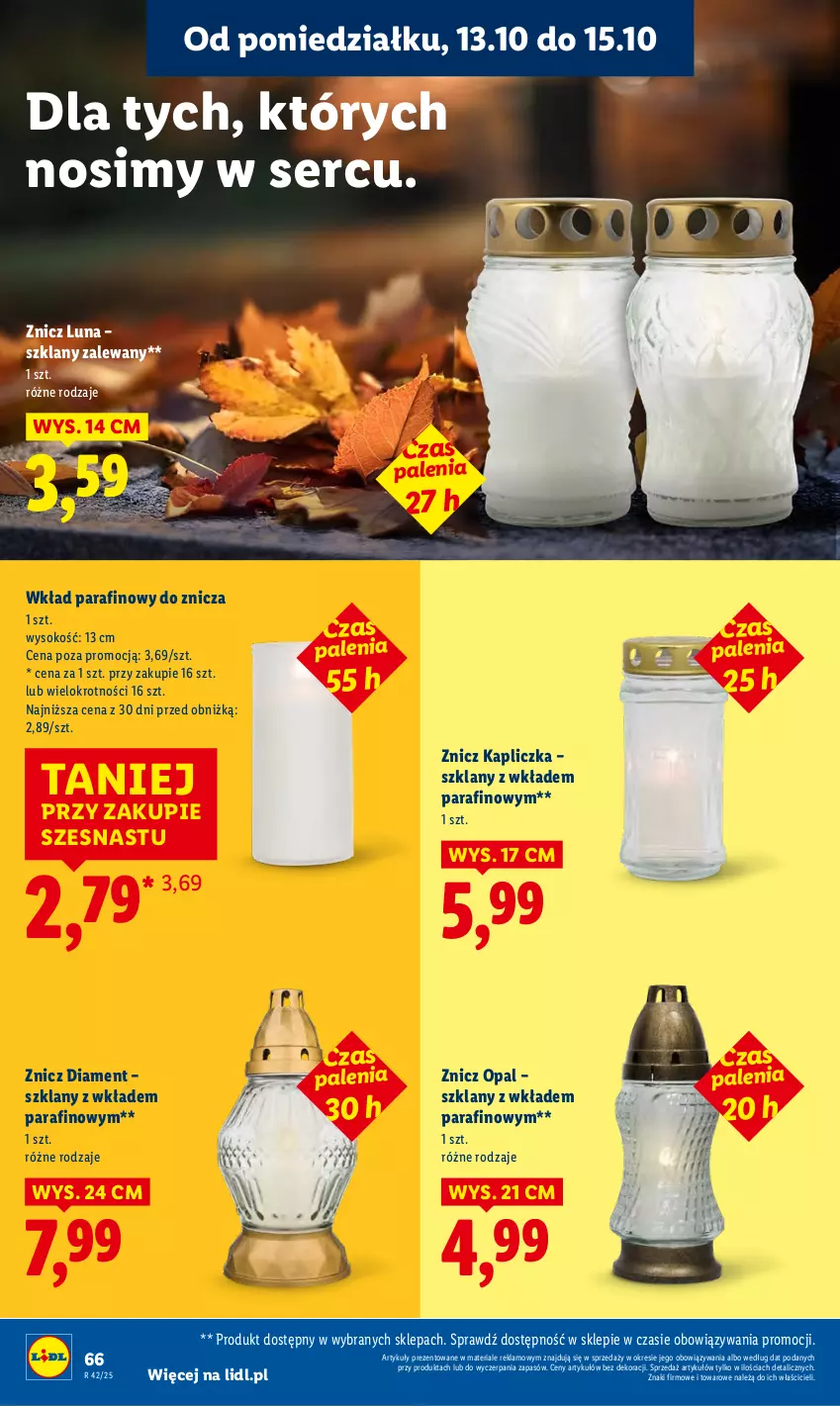 Gazetka promocyjna Lidl - GAZETKA - ważna 13.10 do 15.10.2025 - strona 66 - produkty: Ser, Sok, Znicz