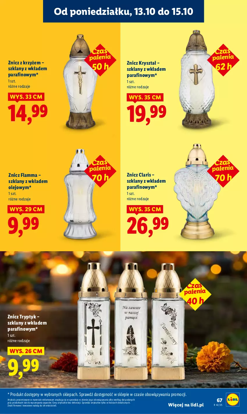 Gazetka promocyjna Lidl - GAZETKA - ważna 13.10 do 15.10.2025 - strona 67 - produkty: Olej, Znicz