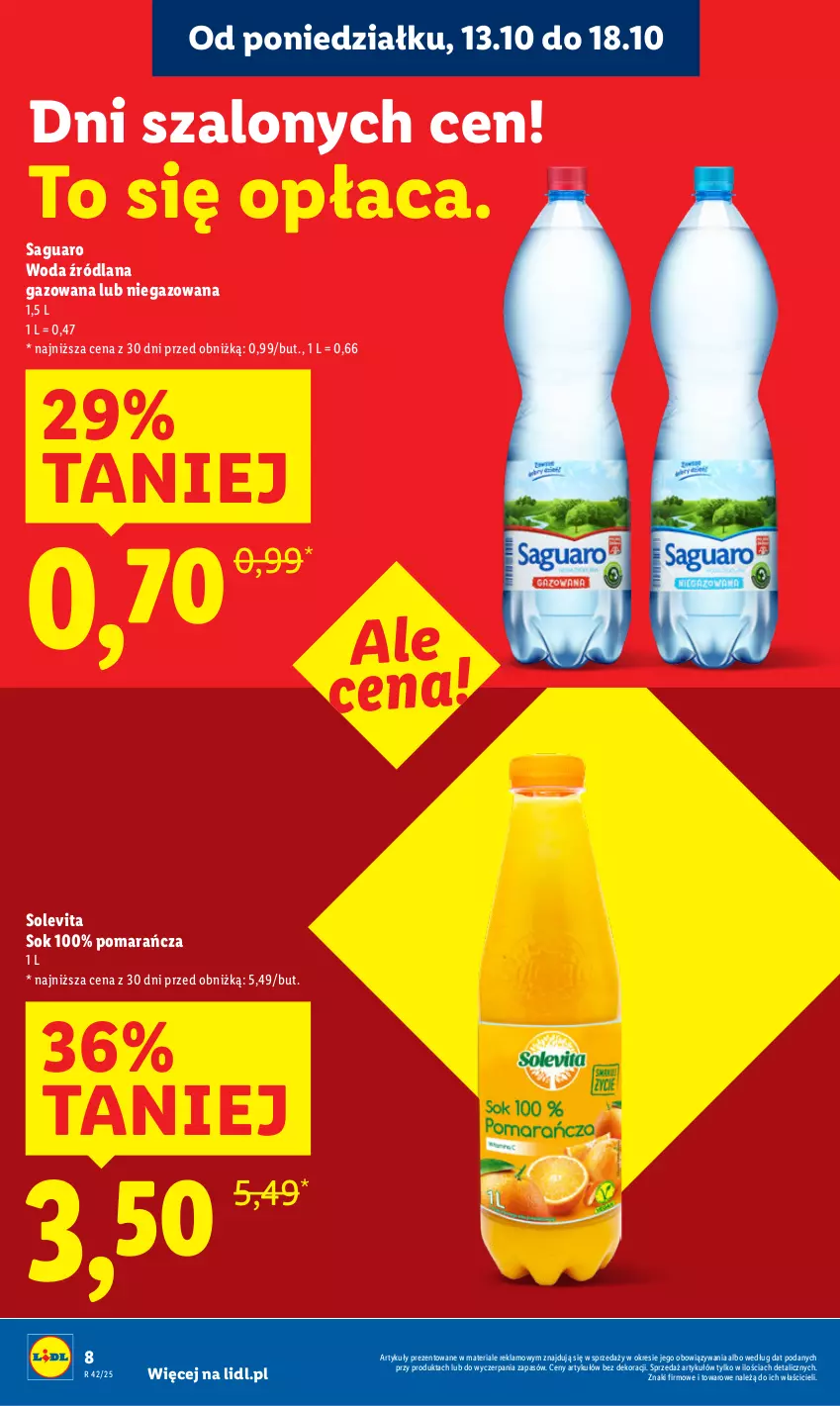 Gazetka promocyjna Lidl - GAZETKA - ważna 13.10 do 15.10.2025 - strona 8 - produkty: LANA, Sok, Szal, Woda