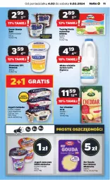 Gazetka promocyjna Netto - Artykuły spożywcze - Gazetka - ważna od 09.03 do 09.03.2024 - strona 11 - produkty: Cheddar, Ser, Twaróg, Jogurt owocowy, Piątnica, Zott, Jogurt, Mlekovita, Fanta, Deser, POLMLEK, Twaróg tłusty, Gouda, Monte, Mleko, Fa