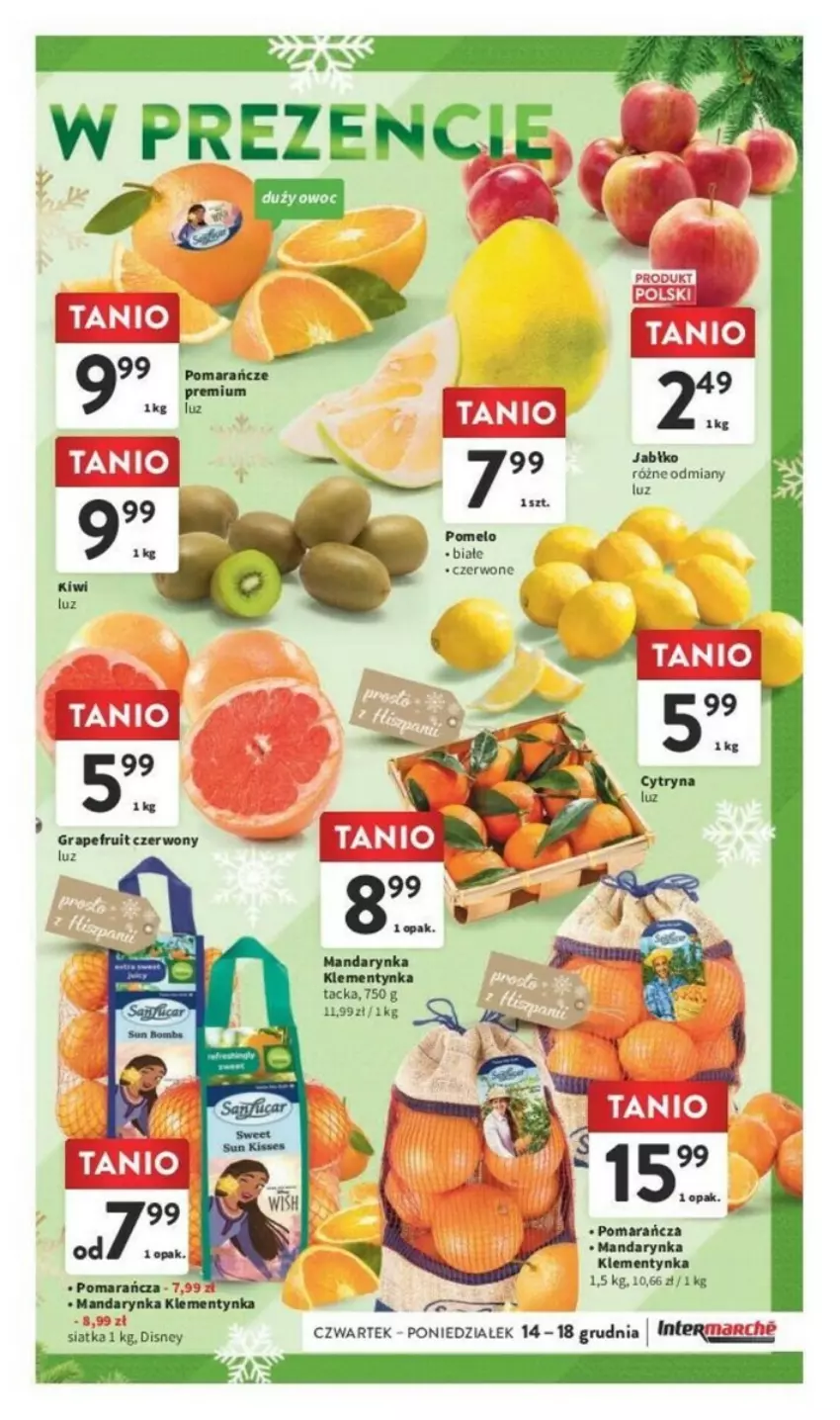 Gazetka promocyjna Intermarche - ważna 14.12 do 18.12.2023 - strona 18 - produkty: Disney, Pomelo, Siatka