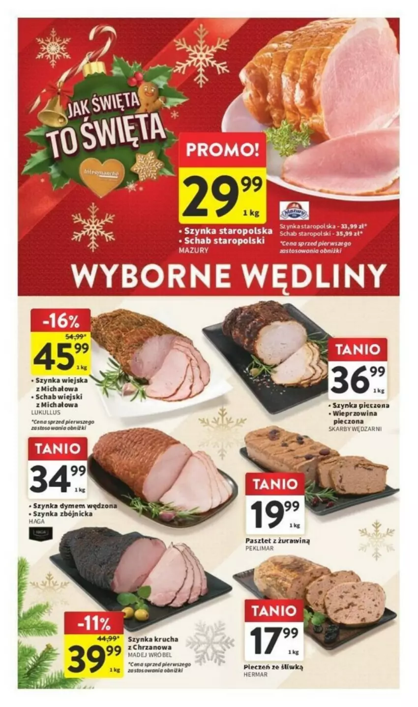 Gazetka promocyjna Intermarche - ważna 14.12 do 18.12.2023 - strona 21 - produkty: Chrzan, Madej Wróbel, Pasztet, Piec, Szynka, Wieprzowina