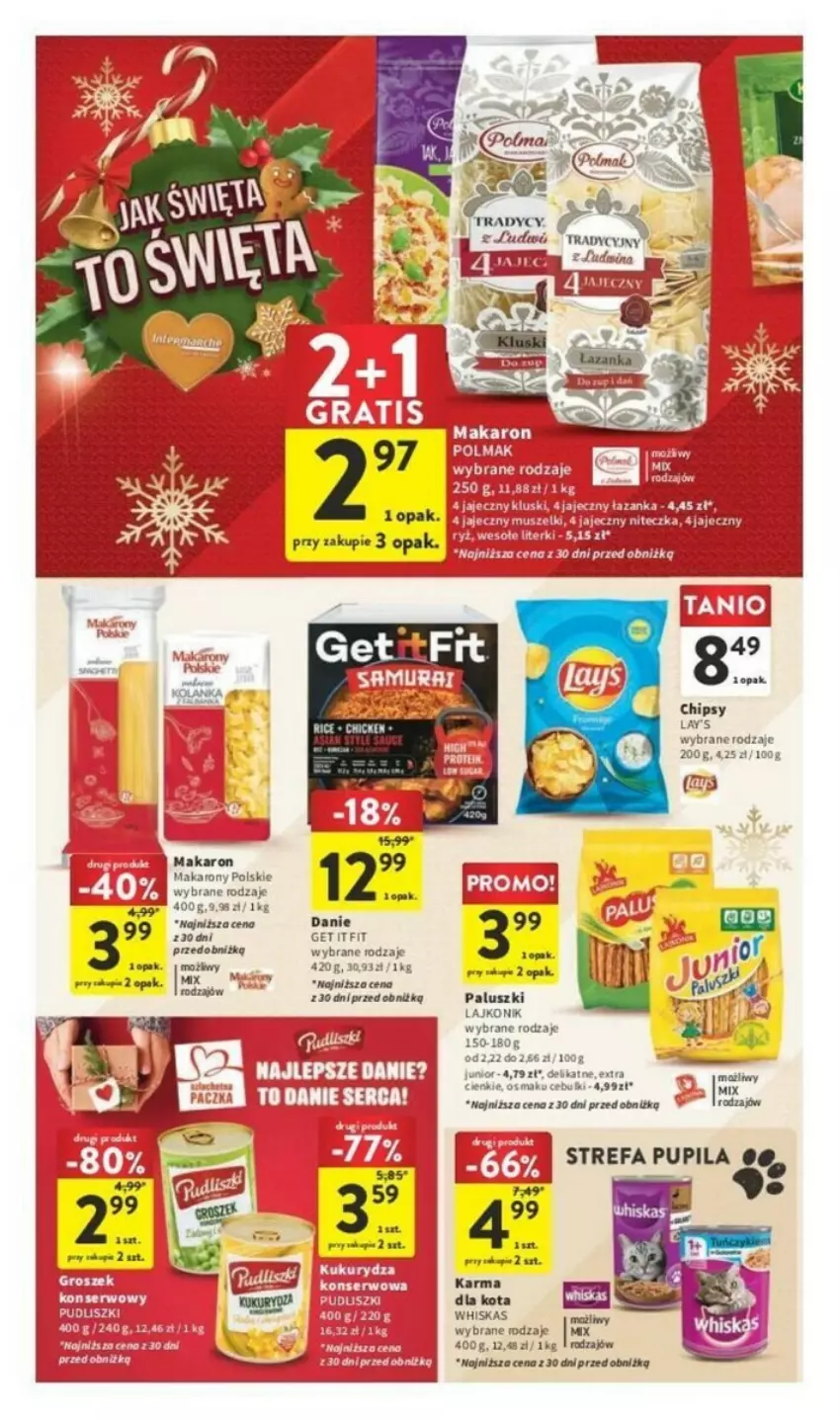 Gazetka promocyjna Intermarche - ważna 14.12 do 18.12.2023 - strona 35 - produkty: Chipsy, Fa, Makaron, Por, Whiskas