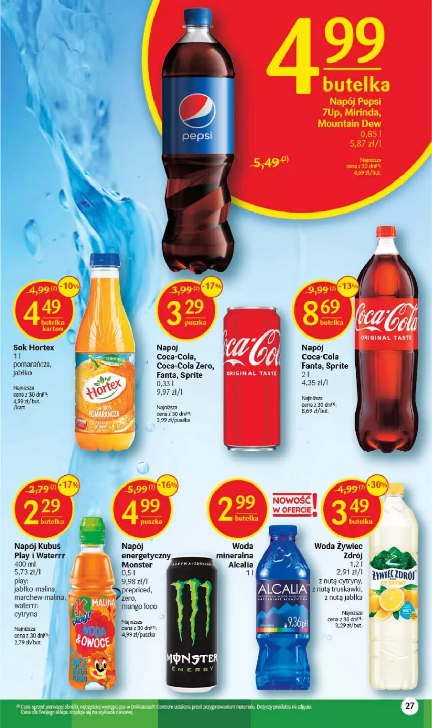 Gazetka promocyjna Delikatesy Centrum - Gazetka DC17 - ważna 04.05 do 10.05.2023 - strona 27 - produkty: Coca-Cola, Cytryny, Fa, Fanta, Hortex, Jabłka, Napój, Rum, Sok, Sprite, Truskawki, Woda