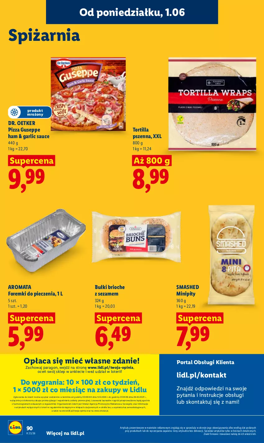 Gazetka promocyjna Lidl - Gazetka ważna od 1.06 do 3.06 - ważna 01.06 do 03.06.2026 - strona 100 - produkty: Dr. Oetker, Foremki, Gra, Laur, Mola, Piec, Pizza, Por, Portal, Sezam, Tortilla