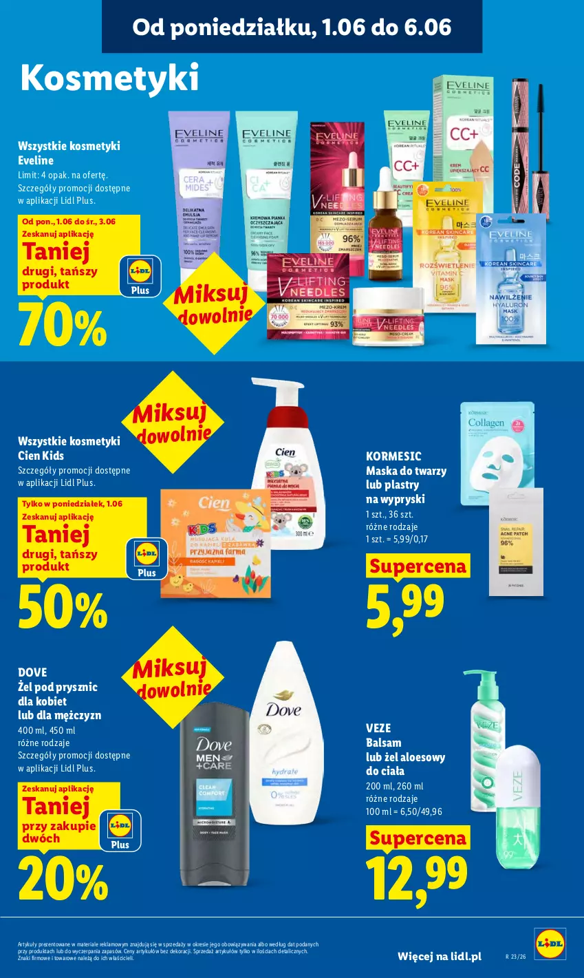 Gazetka promocyjna Lidl - Gazetka ważna od 1.06 do 3.06 - ważna 01.06 do 03.06.2026 - strona 103 - produkty: Dove, Eveline, Maska, Maska do twarzy