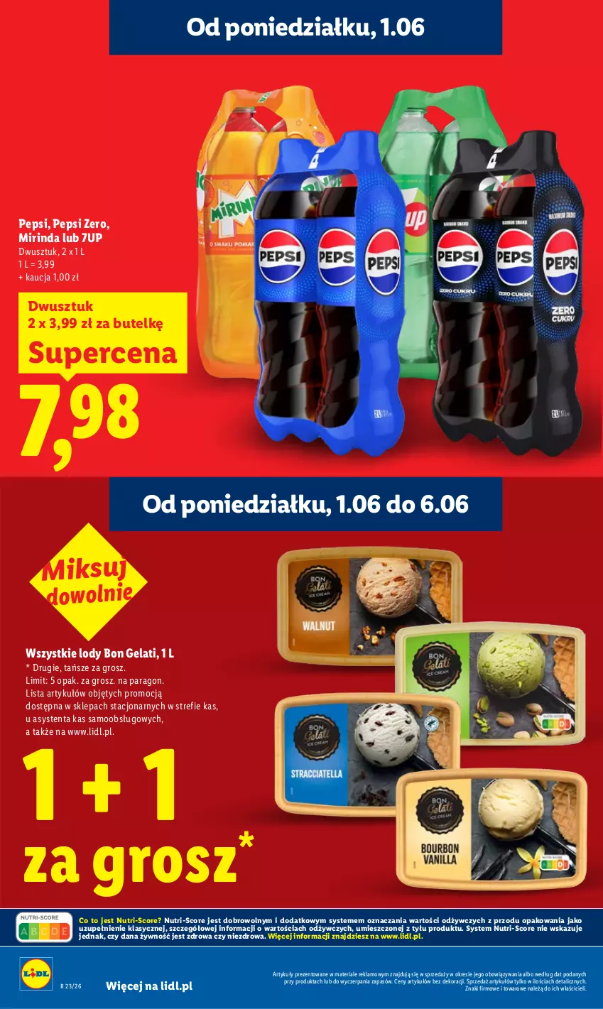Gazetka promocyjna Lidl - Gazetka ważna od 1.06 do 3.06 - ważna 01.06 do 03.06.2026 - strona 12 - produkty: 7up, Lody, Mirinda, Pepsi