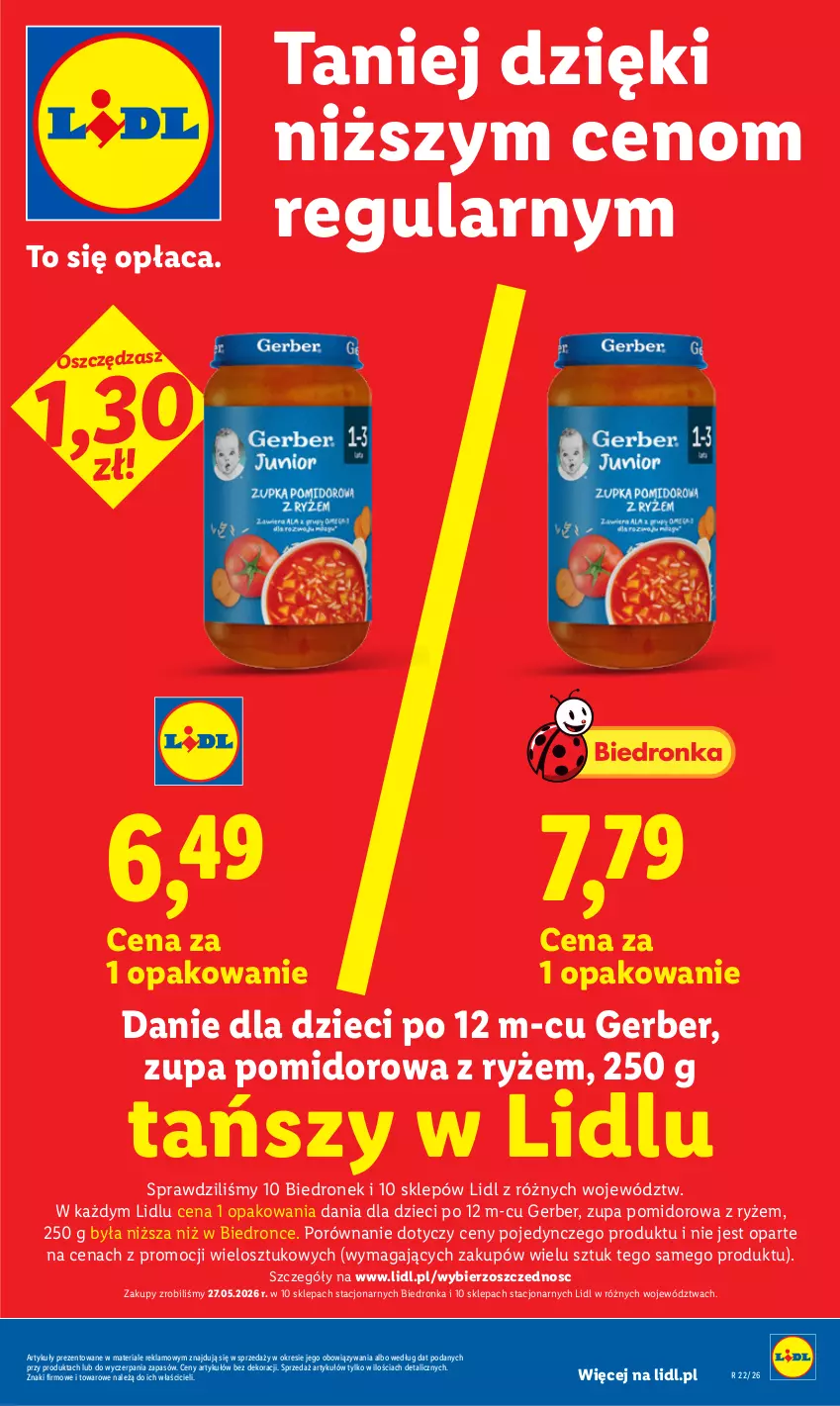 Gazetka promocyjna Lidl - Gazetka ważna od 1.06 do 3.06 - ważna 01.06 do 03.06.2026 - strona 33 - produkty: Danie dla dzieci, Dron, Dzieci, Gerber, Por, Ryż, Zupa, Zupa pomidorowa