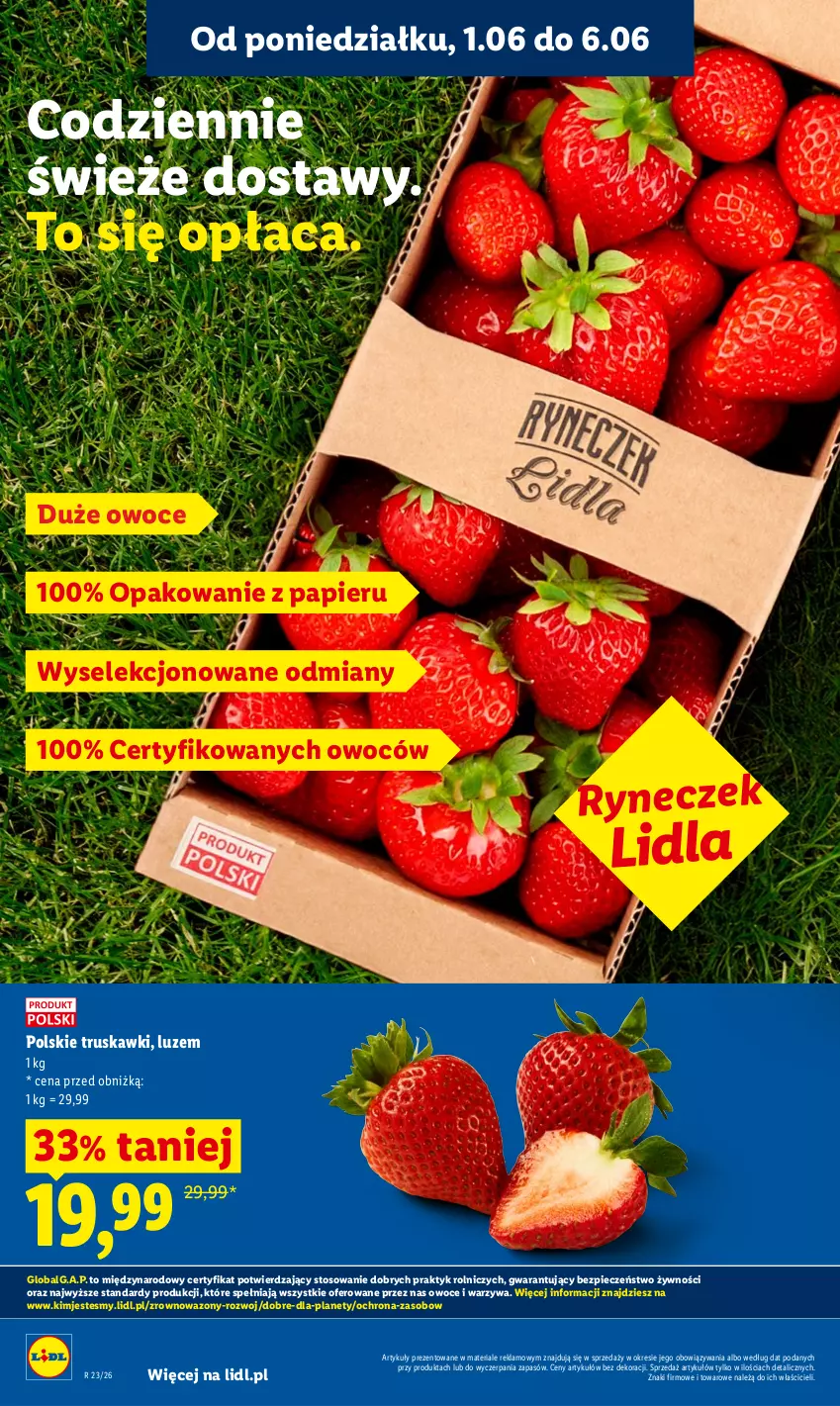Gazetka promocyjna Lidl - Gazetka ważna od 1.06 do 3.06 - ważna 01.06 do 03.06.2026 - strona 46 - produkty: LG, Owoce, Papier, Piec, Truskawki, Warzywa, Wazon