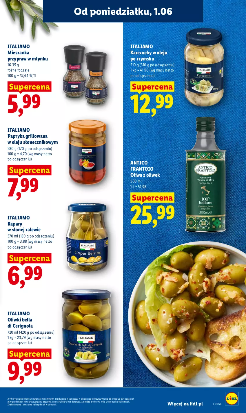Gazetka promocyjna Lidl - Gazetka ważna od 1.06 do 3.06 - ważna 01.06 do 03.06.2026 - strona 55 - produkty: Bell, Bella, Grill, Kapary, Karczochy, Olej, Oliwa z oliwek, Oliwki, Papryka, Papryka grillowana