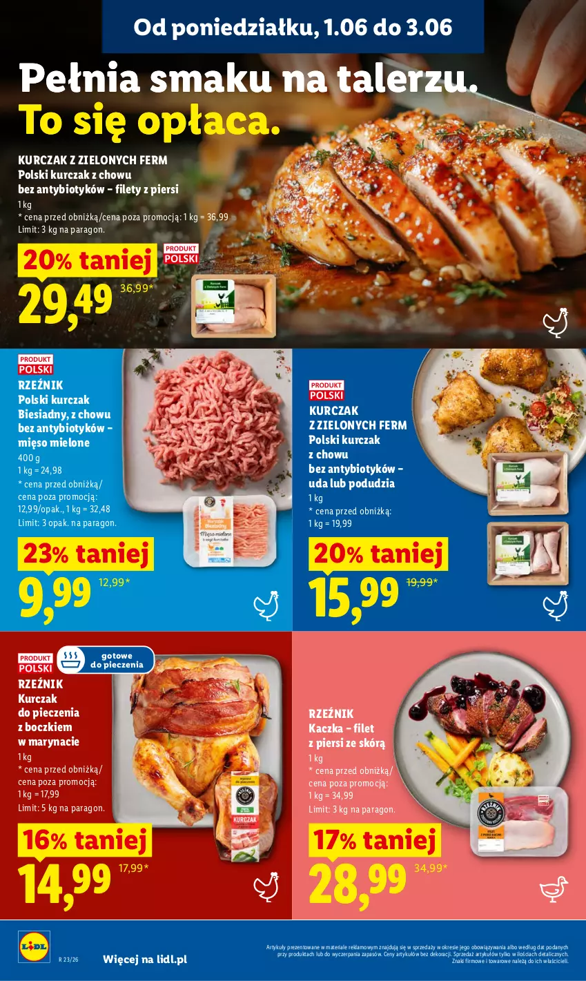 Gazetka promocyjna Lidl - Gazetka ważna od 1.06 do 3.06 - ważna 01.06 do 03.06.2026 - strona 72 - produkty: Kaczka, Kurczak, Mięso, Mięso mielone, Piec, Talerz