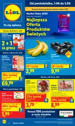 Gazetka promocyjna Lidl - Gazetka ważna od 1.06 do 3.06 - Gazetka - ważna od 03.06 do 03.06.2026 - strona 1 - produkty: Banany, Kawa ziarnista, Karkówka wieprzowa, Kawa, PIKOK, Pilos, Lavazza, Masło, Kiełbasa, Kinder, Kiełbasa śląska