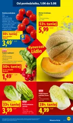 Gazetka promocyjna Lidl - Gazetka ważna od 1.06 do 3.06 - Gazetka - ważna od 03.06 do 03.06.2026 - strona 49 - produkty: Sałat, Pomidory, Melon