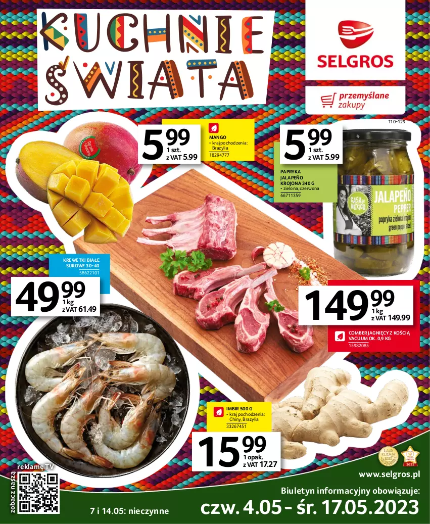 Gazetka promocyjna Selgros - Katalog Kuchnie Świata - ważna 04.05 do 17.05.2023 - strona 1 - produkty: Imbir, Krewetki, LG, Mango, Papryka, Papryka jalapeño