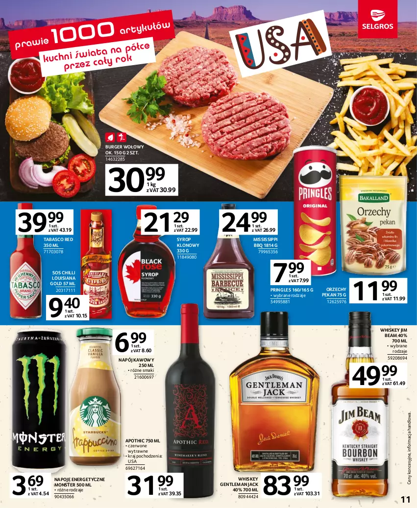 Gazetka promocyjna Selgros - Katalog Kuchnie Świata - ważna 04.05 do 17.05.2023 - strona 11 - produkty: Burger, Jim Beam, Napój, Napoje, Pringles, Sos, Sos chilli, Syrop, Whiskey