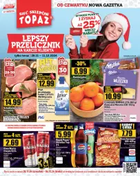 Gazetka promocyjna Topaz - Gazetka - Gazetka - ważna od 04.12 do 04.12.2024 - strona 1 - produkty: Piwo, Bell, Ananas, Warka, Dior, Dr. Oetker, Pepsi, Czekolada, Napój, Milka, Miecz, Fa