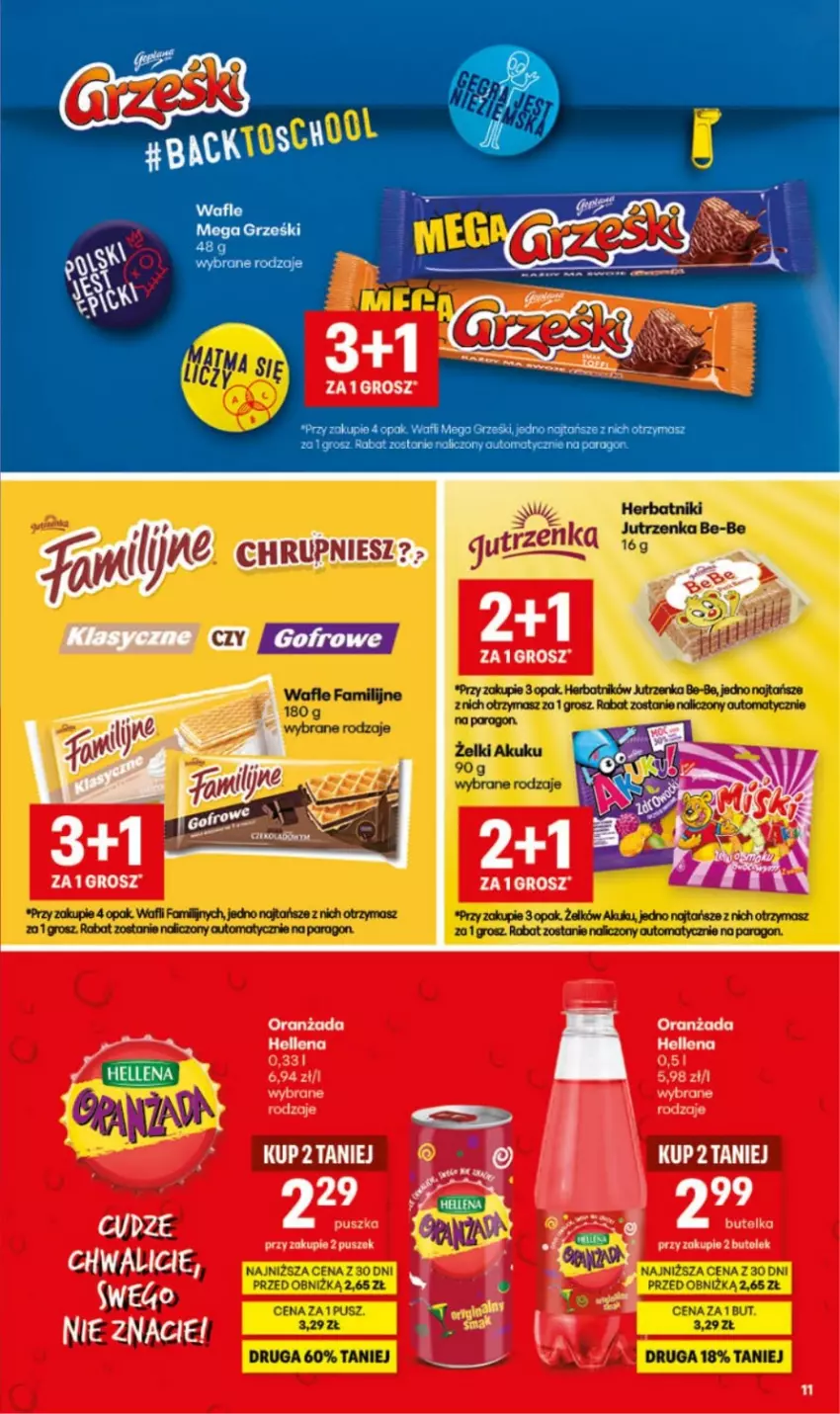 Gazetka promocyjna Delikatesy Centrum - Katalog Szkoła DC34-DC35 - ważna 20.08 do 02.09.2026 - strona 11 - produkty: Fa, Grześki, Hellena, Jutrzenka
