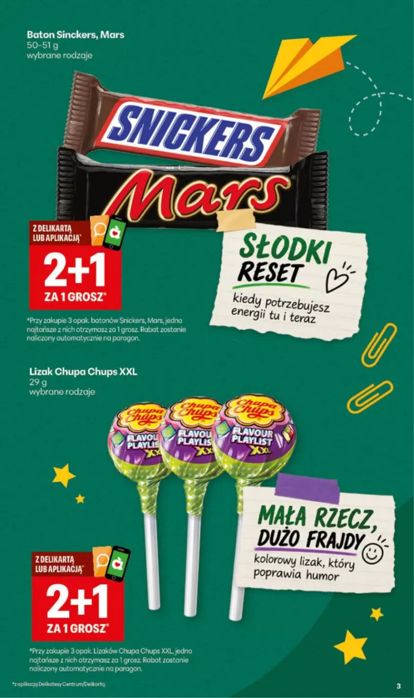 Gazetka promocyjna Delikatesy Centrum - Katalog Szkoła DC34-DC35 - ważna 20.08 do 02.09.2026 - strona 3 - produkty: Baton, Chupa Chups, Mars