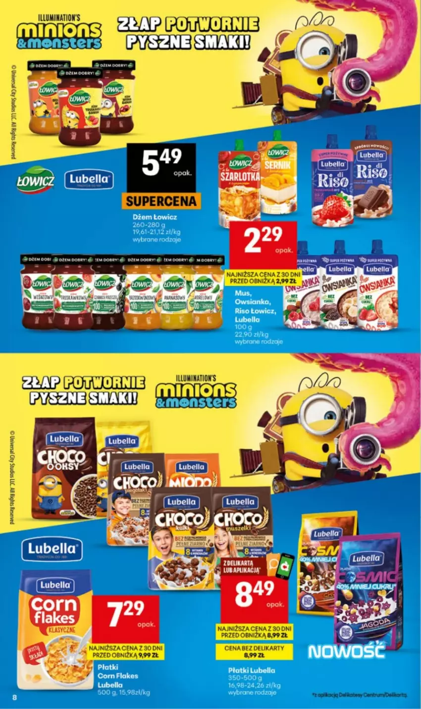Gazetka promocyjna Delikatesy Centrum - Katalog Szkoła DC34-DC35 - ważna 20.08 do 02.09.2026 - strona 8 - produkty: Ananas, Bell, Bella, Corn flakes, Lubella, Mus