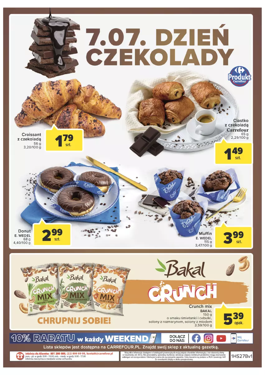 Gazetka promocyjna Carrefour - Gazetka Targ świeżości - ważna 05.07 do 11.07.2022 - strona 4 - produkty: Croissant, E. Wedel
