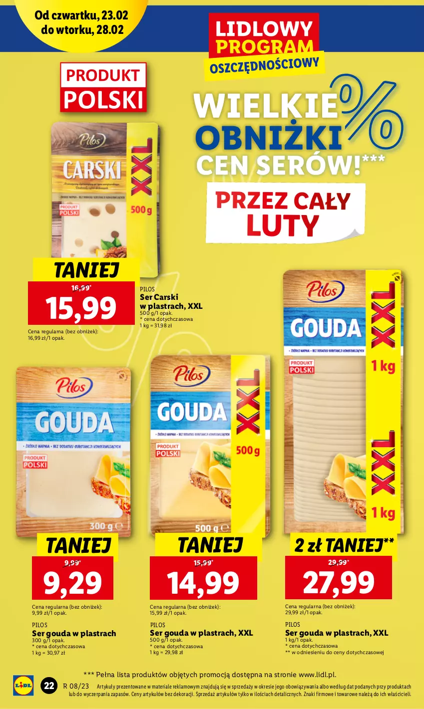 Gazetka promocyjna Lidl - GAZETKA - ważna 23.02 do 25.02.2023 - strona 22 - produkty: Cars, Gouda, Pilos, Ser