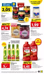 Gazetka promocyjna Lidl - GAZETKA - Gazetka - ważna od 25.02 do 25.02.2023 - strona 39 - produkty: Piec, Chrzan, Ketchup, Kujawski, Mus, Gra, Surówka, Papryka, Runoland, Czosnek, Sałat, Bazyl, Olej rzepakowy, Pudliszki, Bazylia, Olej, Musztarda