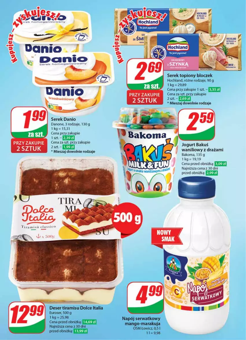 Gazetka promocyjna Dino - Gazetka 23 / 2024 - ważna 05.06 do 11.06.2024 - strona 36 - produkty: Bakoma, Danio, Danone, Deser, Hochland, Jogurt, Mango, Napój, Ser, Serek, Top