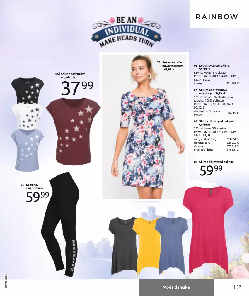 Gazetka promocyjna Bonprix - Nareszcie wiosna! - ważna 12.04 do 17.09.2021 - strona 59 - produkty: Gin, Legginsy, Moda, Sukienka, Szafran, Wełna