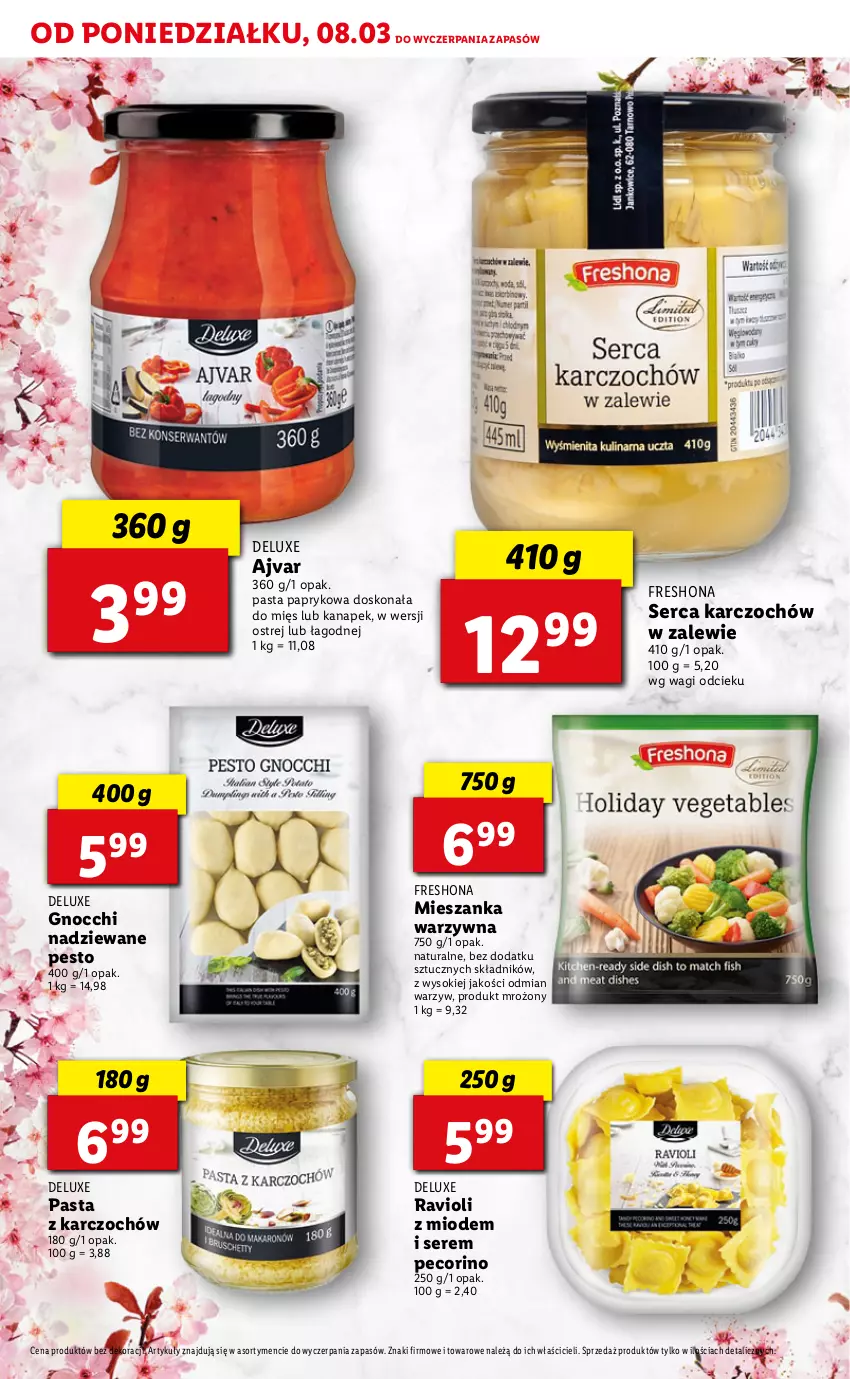 Gazetka promocyjna Lidl - DELUXE WIELKANOC - ważna 08.03 do 13.03.2021 - strona 10 - produkty: Gnocchi, Mieszanka warzyw, Pecorino, Pesto, Ser, Sok, Wagi